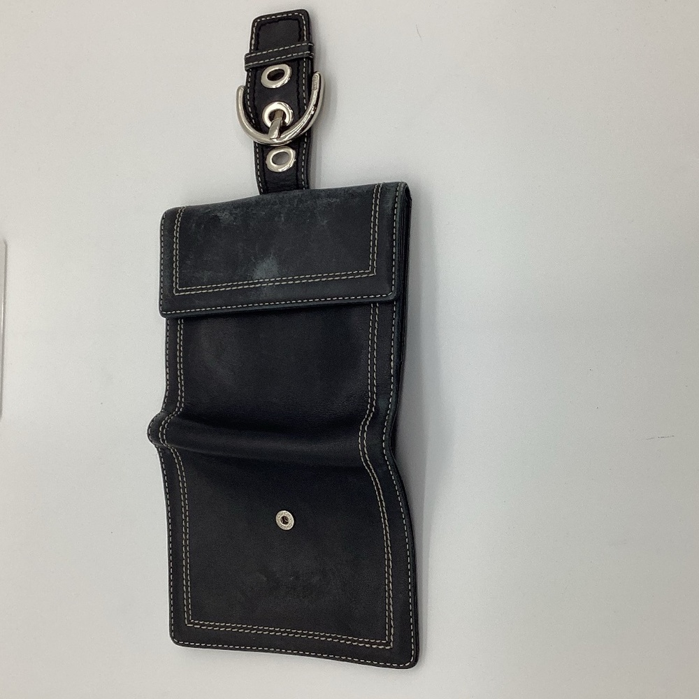 2151. Vintage Coach Black Wallet 2PC Set w/ Large Buckle VGUC - Picture 12 of 13
